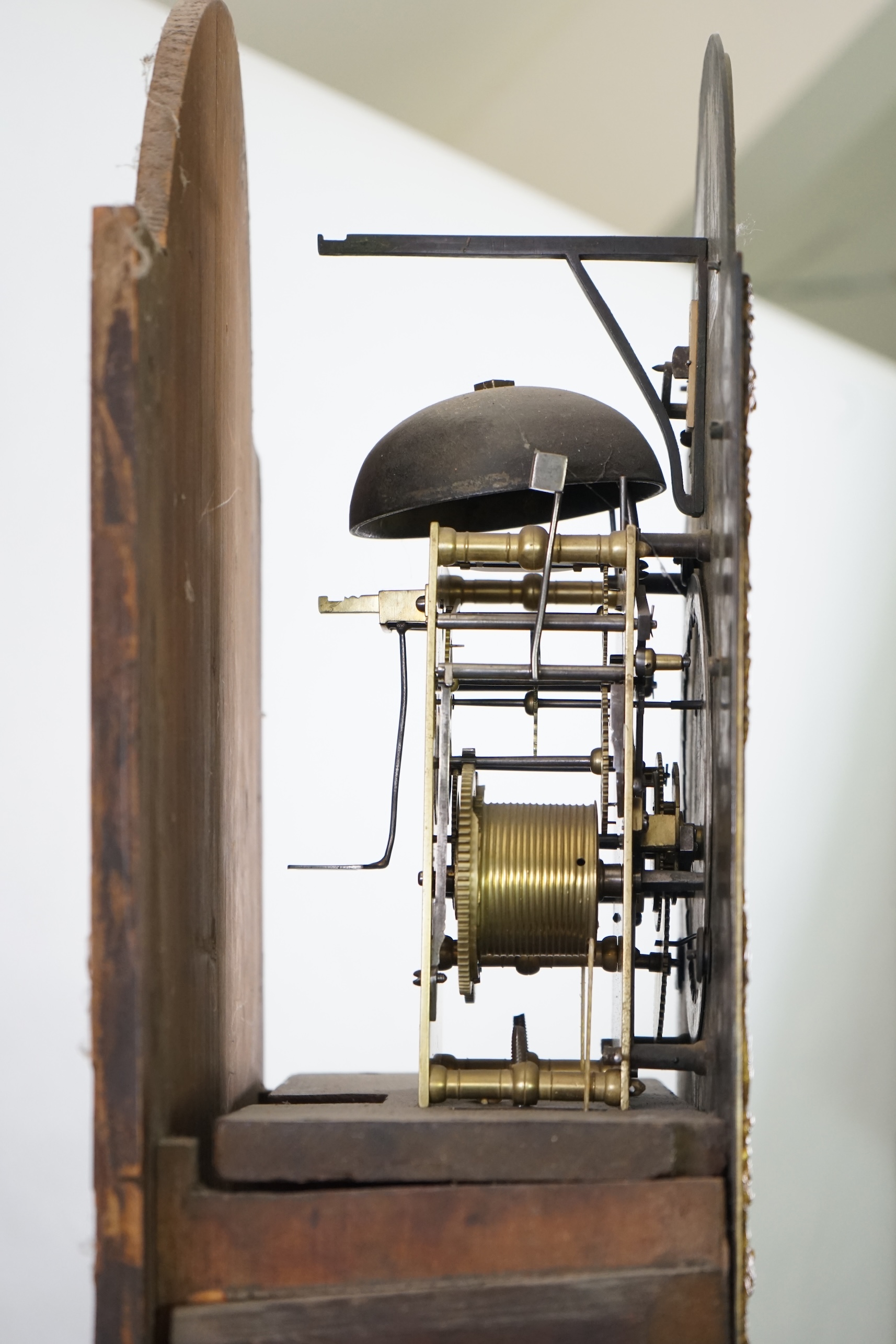 Windmills of London. A George III oak cased eight day longcase clock